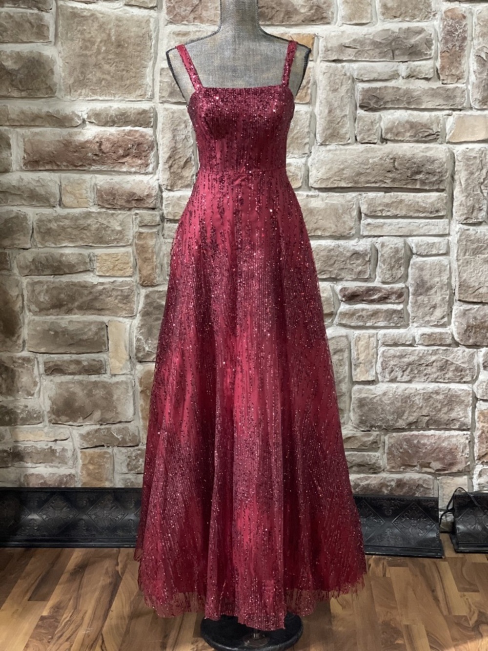 TLC say yes to the dress Sparkling Red Sequin Prom Dress